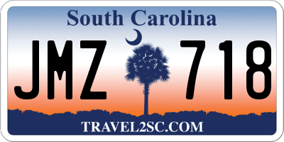SC license plate JMZ718