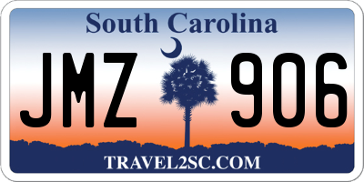 SC license plate JMZ906