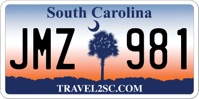 SC license plate JMZ981