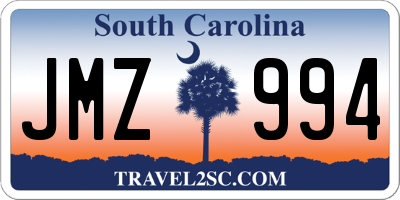 SC license plate JMZ994