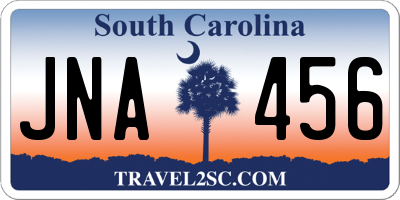 SC license plate JNA456