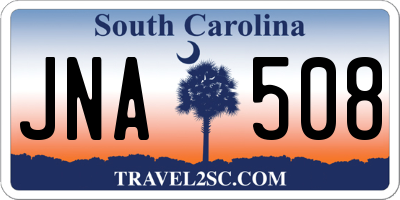 SC license plate JNA508