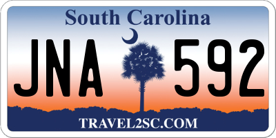 SC license plate JNA592