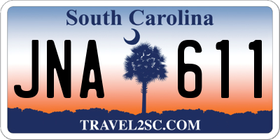 SC license plate JNA611