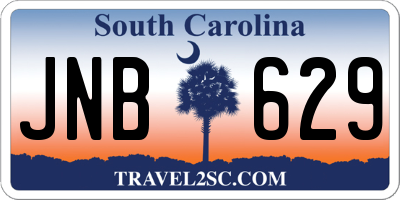 SC license plate JNB629