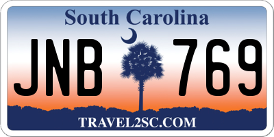 SC license plate JNB769