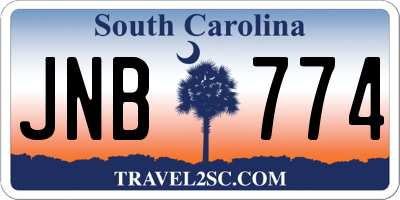 SC license plate JNB774