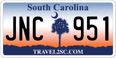 SC license plate JNC951
