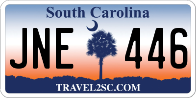 SC license plate JNE446