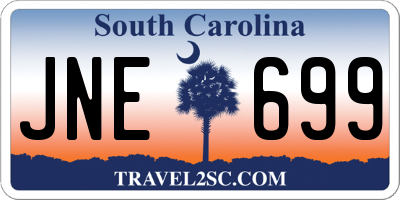 SC license plate JNE699