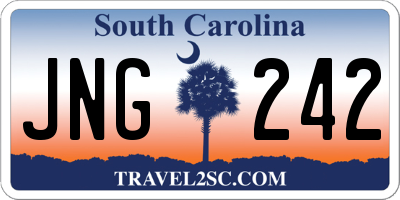 SC license plate JNG242