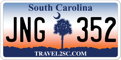 SC license plate JNG352