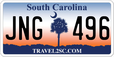 SC license plate JNG496