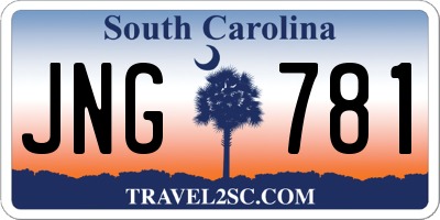 SC license plate JNG781