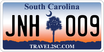 SC license plate JNH009