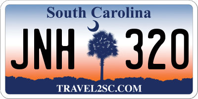 SC license plate JNH320