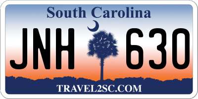 SC license plate JNH630