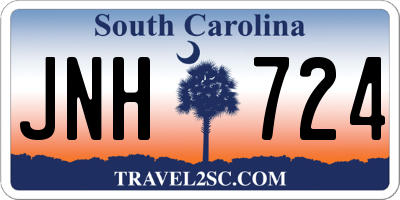 SC license plate JNH724