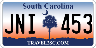 SC license plate JNI453