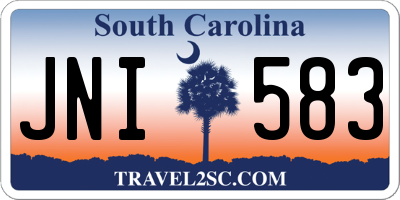 SC license plate JNI583