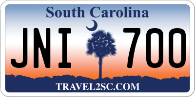 SC license plate JNI700