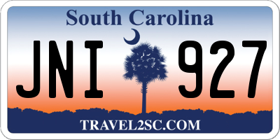 SC license plate JNI927