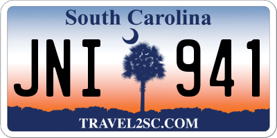 SC license plate JNI941