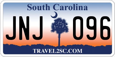 SC license plate JNJ096