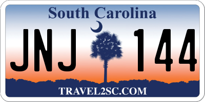 SC license plate JNJ144