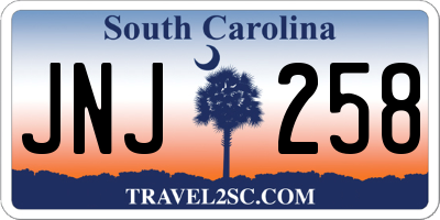 SC license plate JNJ258