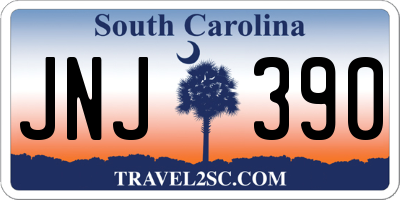 SC license plate JNJ390