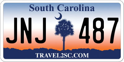 SC license plate JNJ487