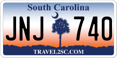 SC license plate JNJ740