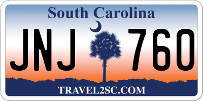 SC license plate JNJ760