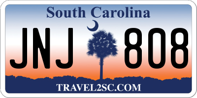 SC license plate JNJ808