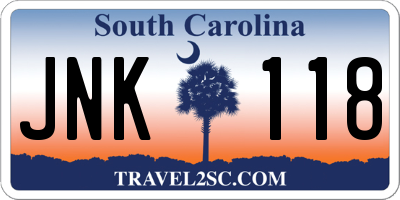 SC license plate JNK118