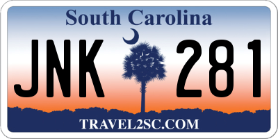 SC license plate JNK281