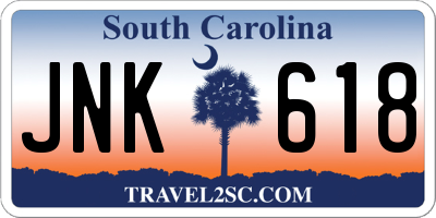 SC license plate JNK618