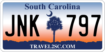 SC license plate JNK797