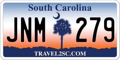 SC license plate JNM279