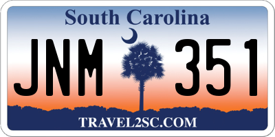 SC license plate JNM351