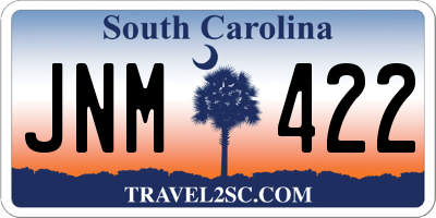 SC license plate JNM422