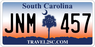 SC license plate JNM457