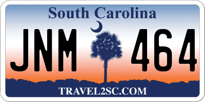 SC license plate JNM464