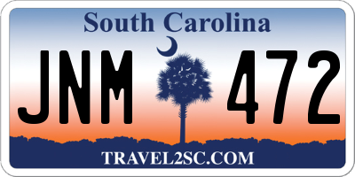 SC license plate JNM472