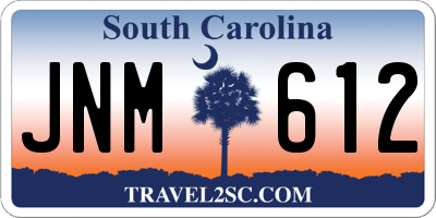 SC license plate JNM612