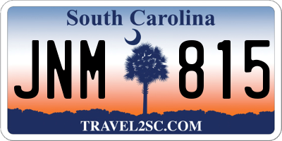 SC license plate JNM815