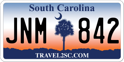 SC license plate JNM842