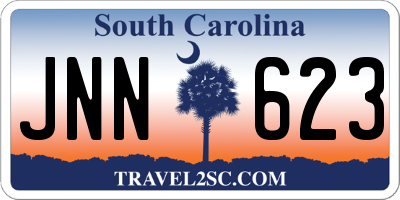 SC license plate JNN623