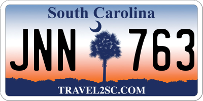 SC license plate JNN763